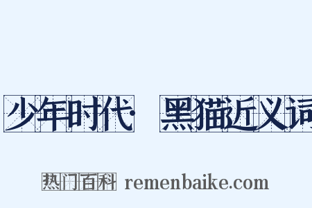 少年时代·黑猫近义词是什么意思的图片